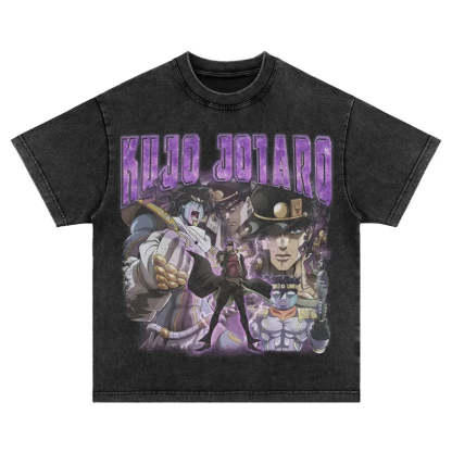JoJo's Kujo Jotaro Vintage T-Shirt-Coordom