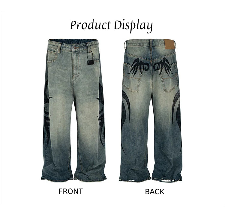 Faded Tribal Jeans-Coordom