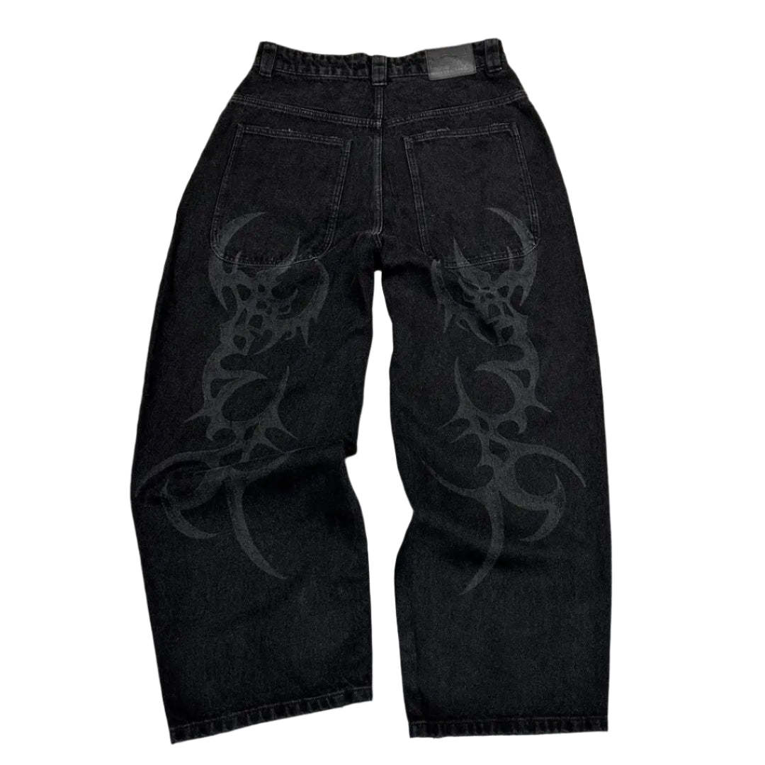 BLACK PATTERN JEANS-Coordom