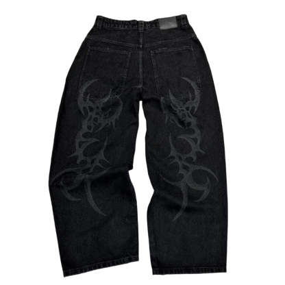 BLACK PATTERN JEANS-Coordom