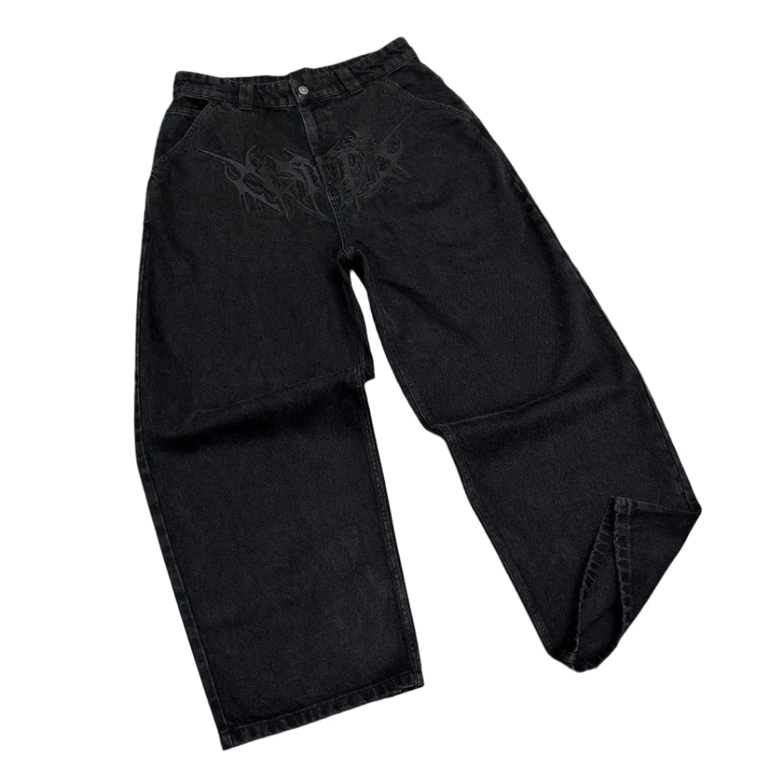 BLACK PATTERN JEANS-Coordom
