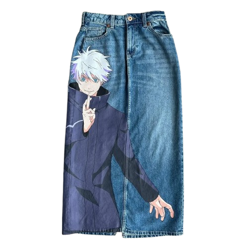 "SIX EYES" - Blindfolded Sorcerer - JJK Anime Jeans-Coordom