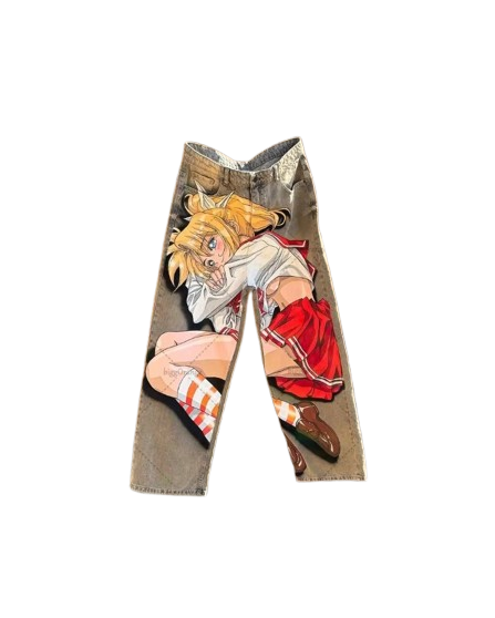"SCHOOLGIRL" - Akar-Kami - To Heart Anime Jeans-Coordom
