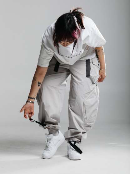 "CURSED" Parachute Pants-Coordom