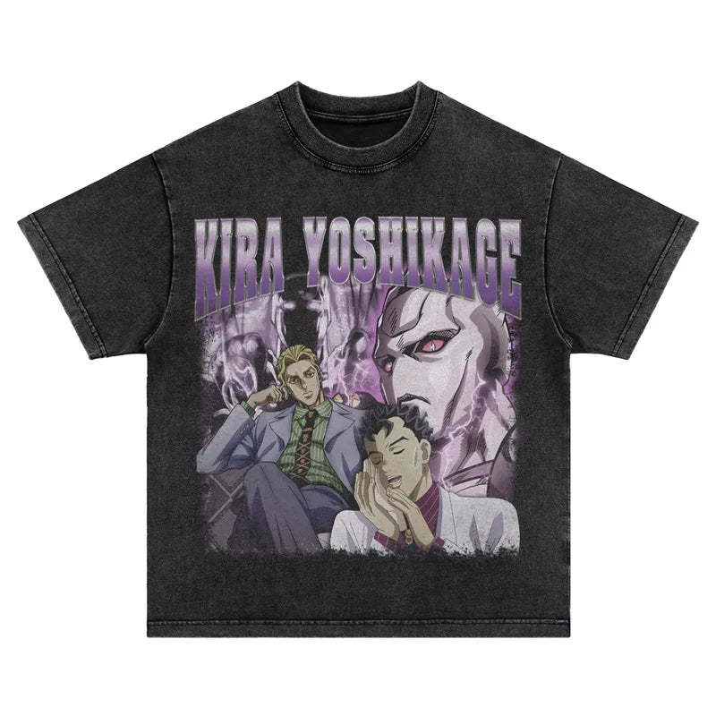 JoJo's Kira Yoshikage Vintage T-Shirt-Coordom