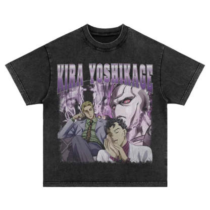 JoJo's Kira Yoshikage Vintage T-Shirt-Coordom