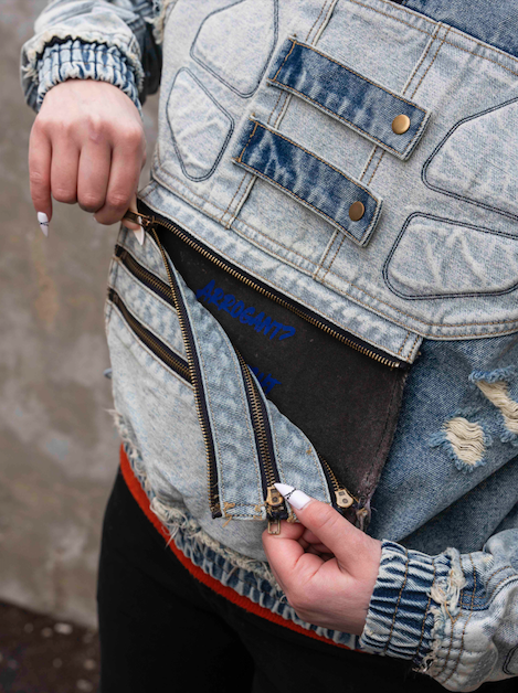 "DRAGON" Denim Hoodie-Coordom