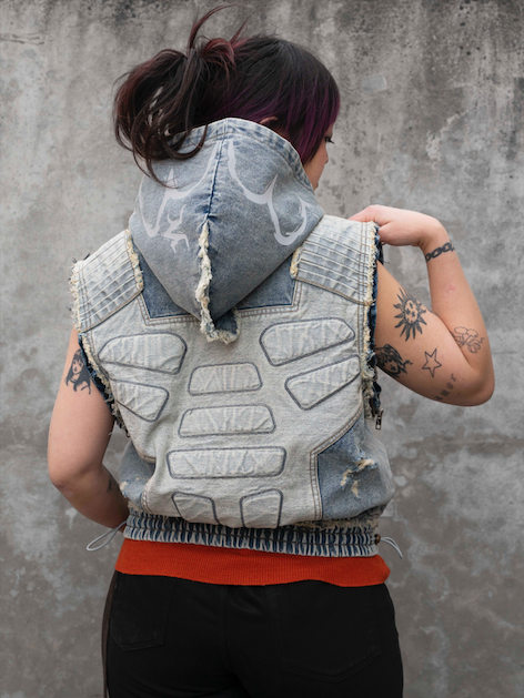 "DRAGON" Denim Hoodie-Coordom