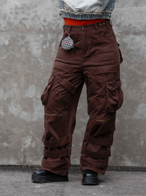"DRAGON" Cargo Pants Brown-Coordom