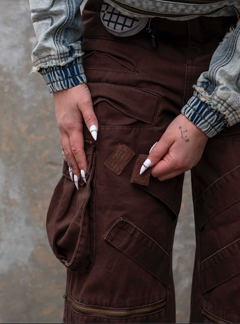 "DRAGON" Cargo Pants Brown-Coordom