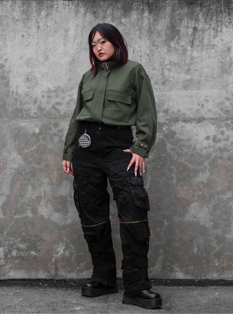 "DRAGON" Cargo Pants Black-Coordom