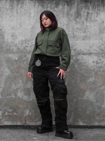 "DRAGON" Cargo Pants Black-Coordom