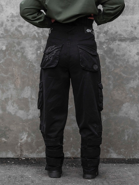 "DRAGON" Cargo Pants Black-Coordom