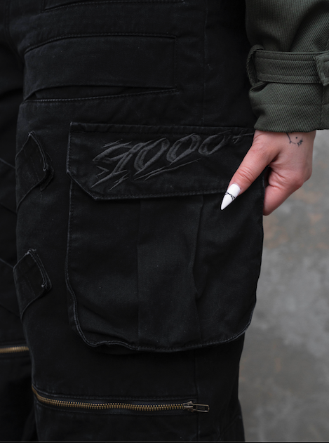 "DRAGON" Cargo Pants Black-Coordom