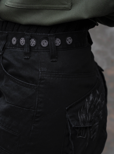 "DRAGON" Cargo Pants Black-Coordom