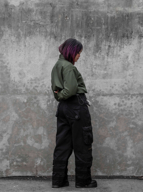 "DRAGON" Cargo Pants Black-Coordom