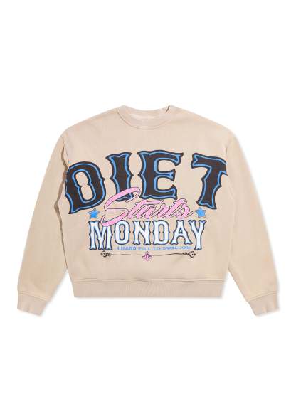 Jumbo Crewneck Sweatshirt - Taupe|Streetwear Oversized Vintage Casual Wear-Coordom