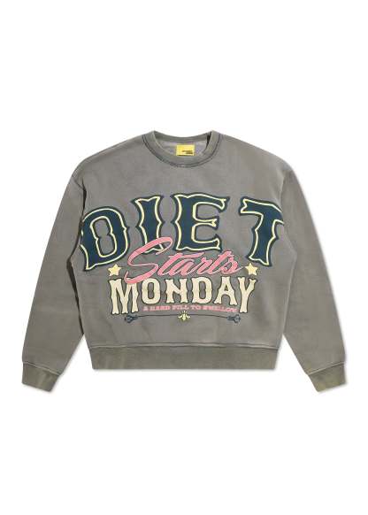 Jumbo Crewneck Sweatshirt - Stonewashed Olive|Streetwear Oversized Vintage Casual Wear-Coordom