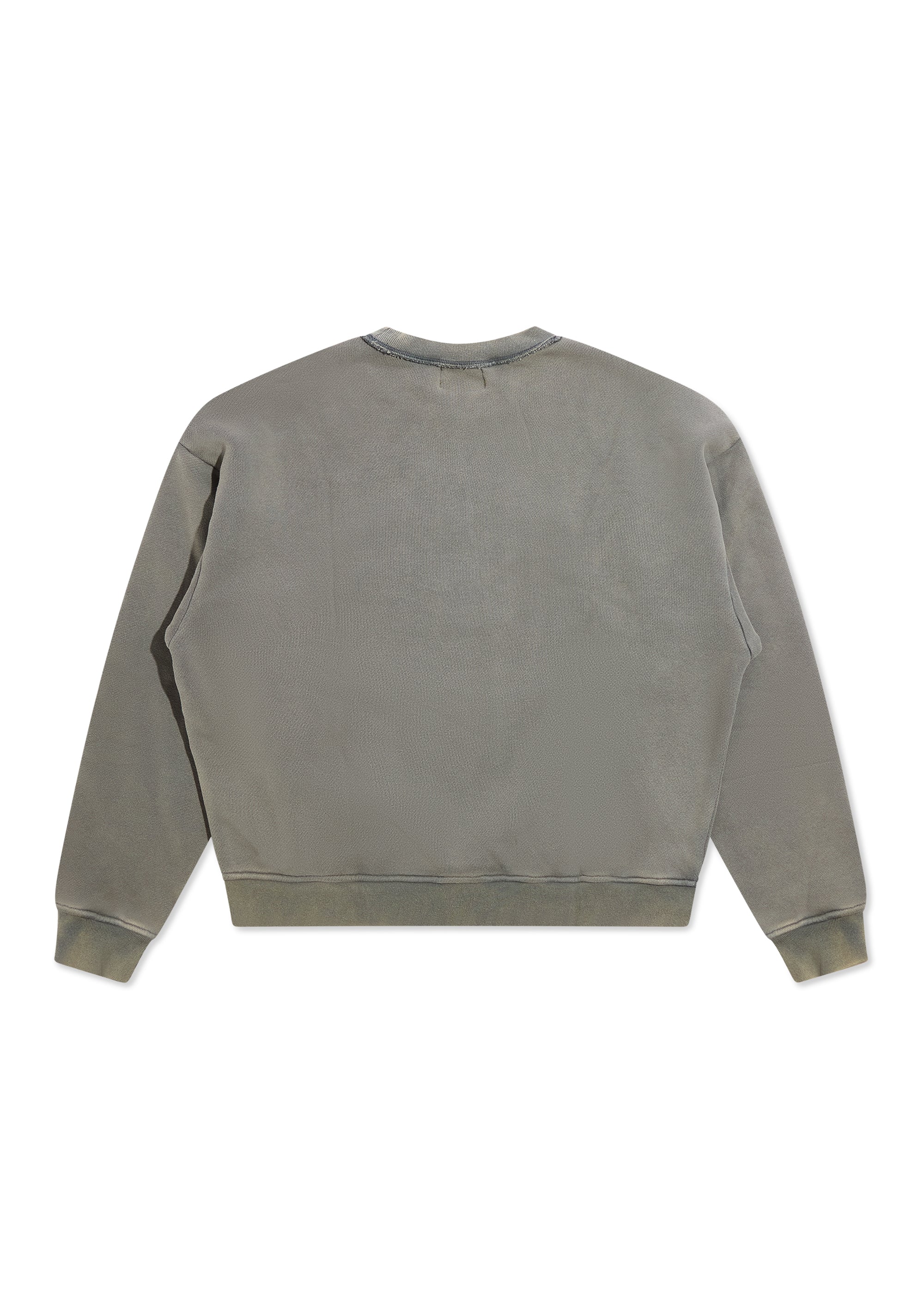 Jumbo Crewneck Sweatshirt - Stonewashed Olive|Streetwear Oversized Vintage Casual Wear-Coordom