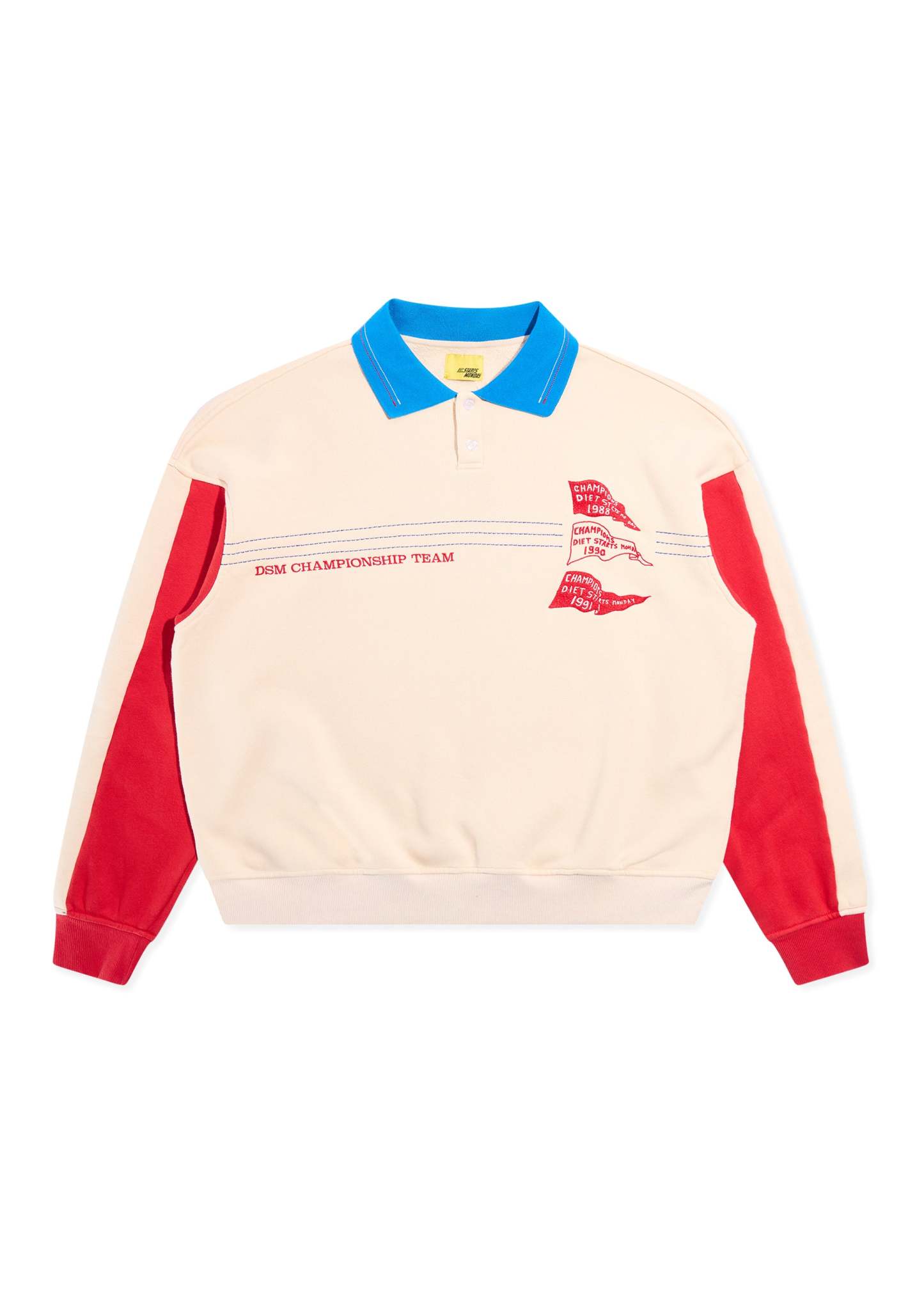 Champion Sport Pullover - Antique White/Red|Streetwear Oversized Vintage Casual Wear-Coordom