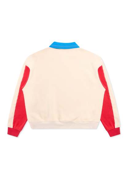 Champion Sport Pullover - Antique White/Red|Streetwear Oversized Vintage Casual Wear-Coordom
