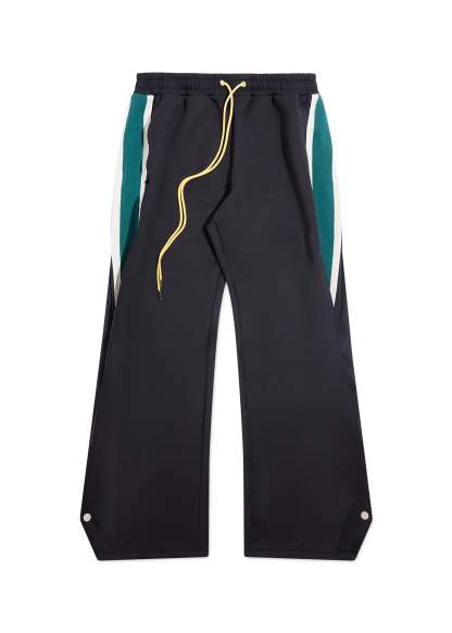 Striped Snap Pant - Black-Coordom