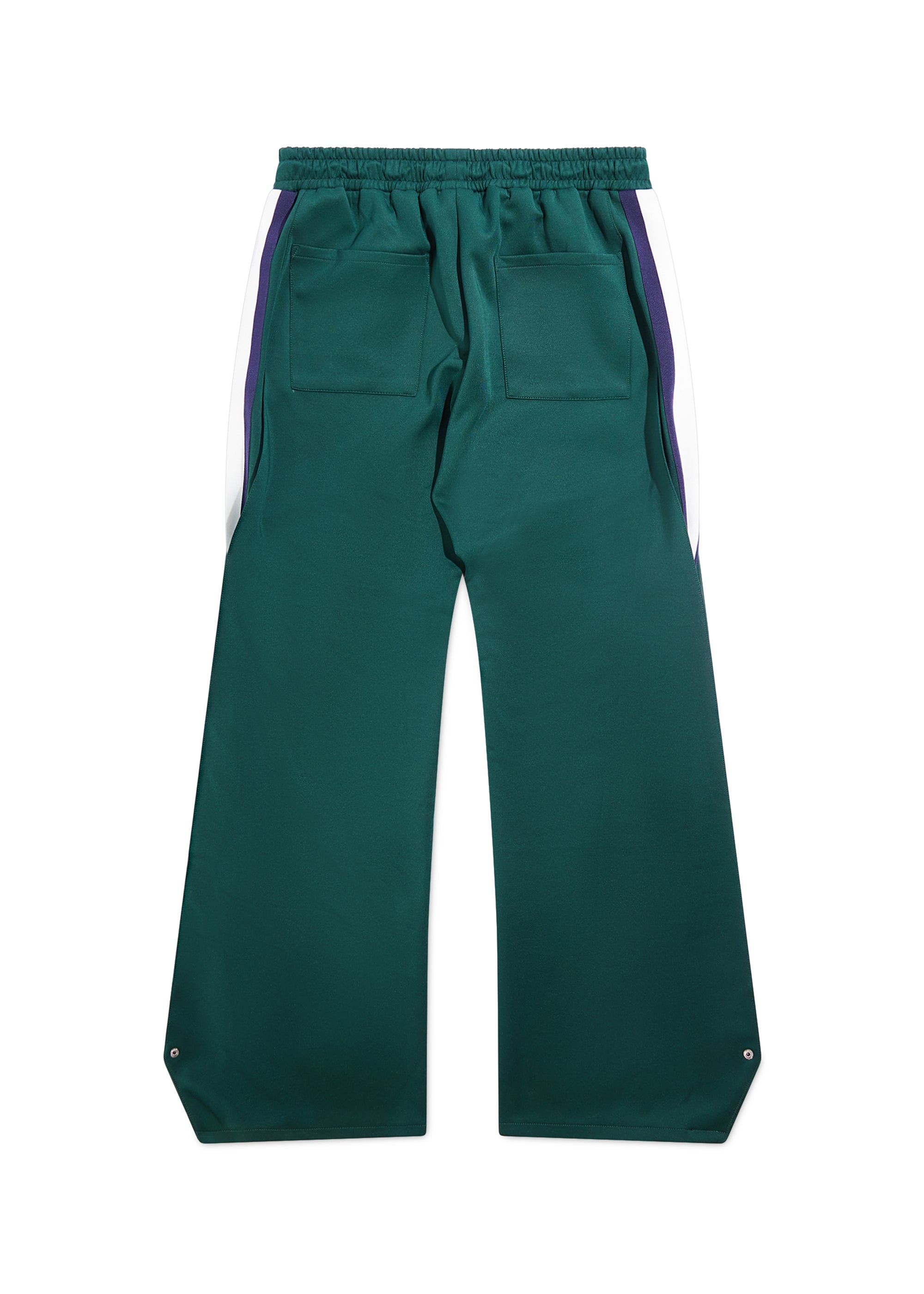 Striped Snap Pant - Hunter Green-Coordom