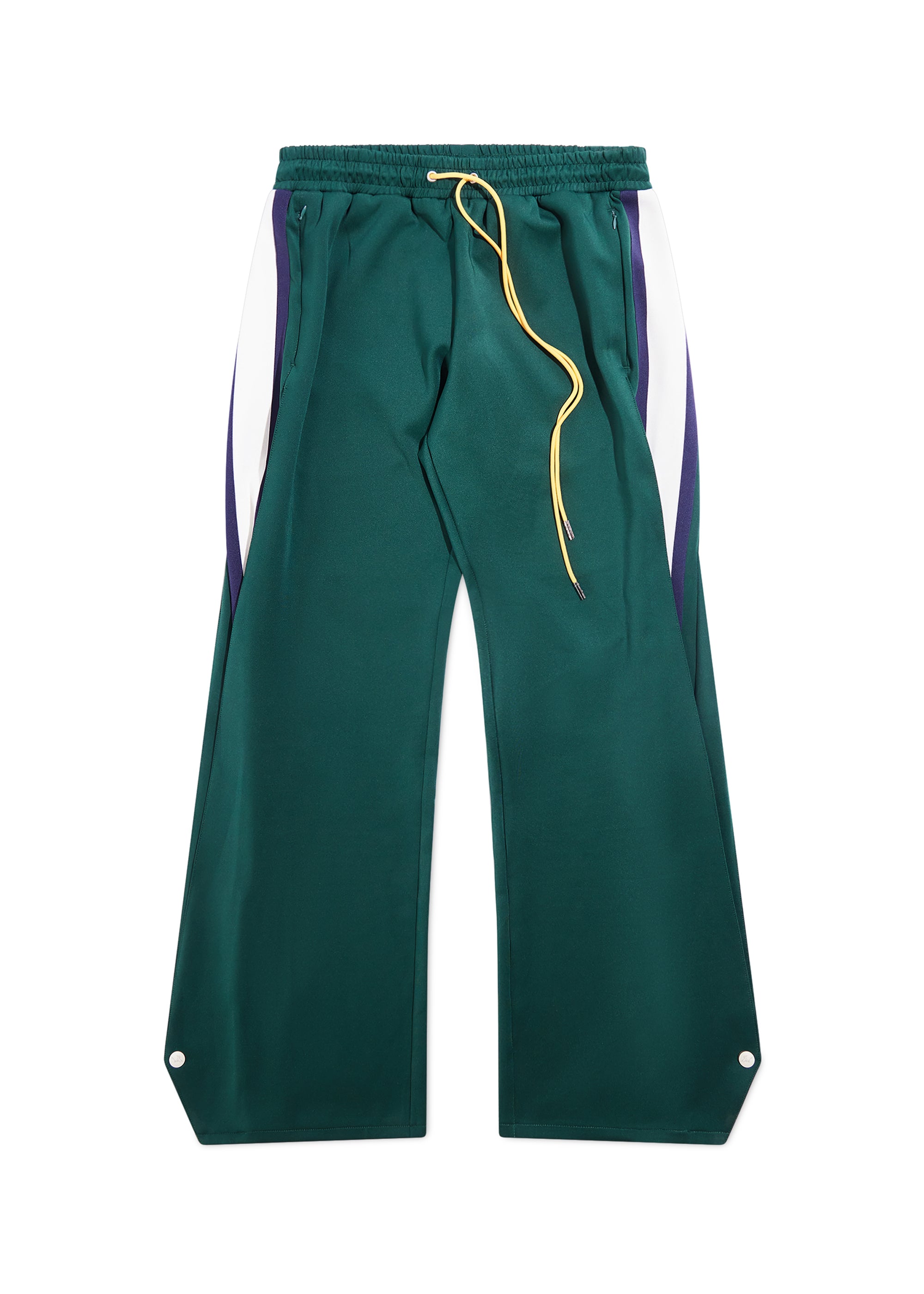 Striped Snap Pant - Hunter Green-Coordom