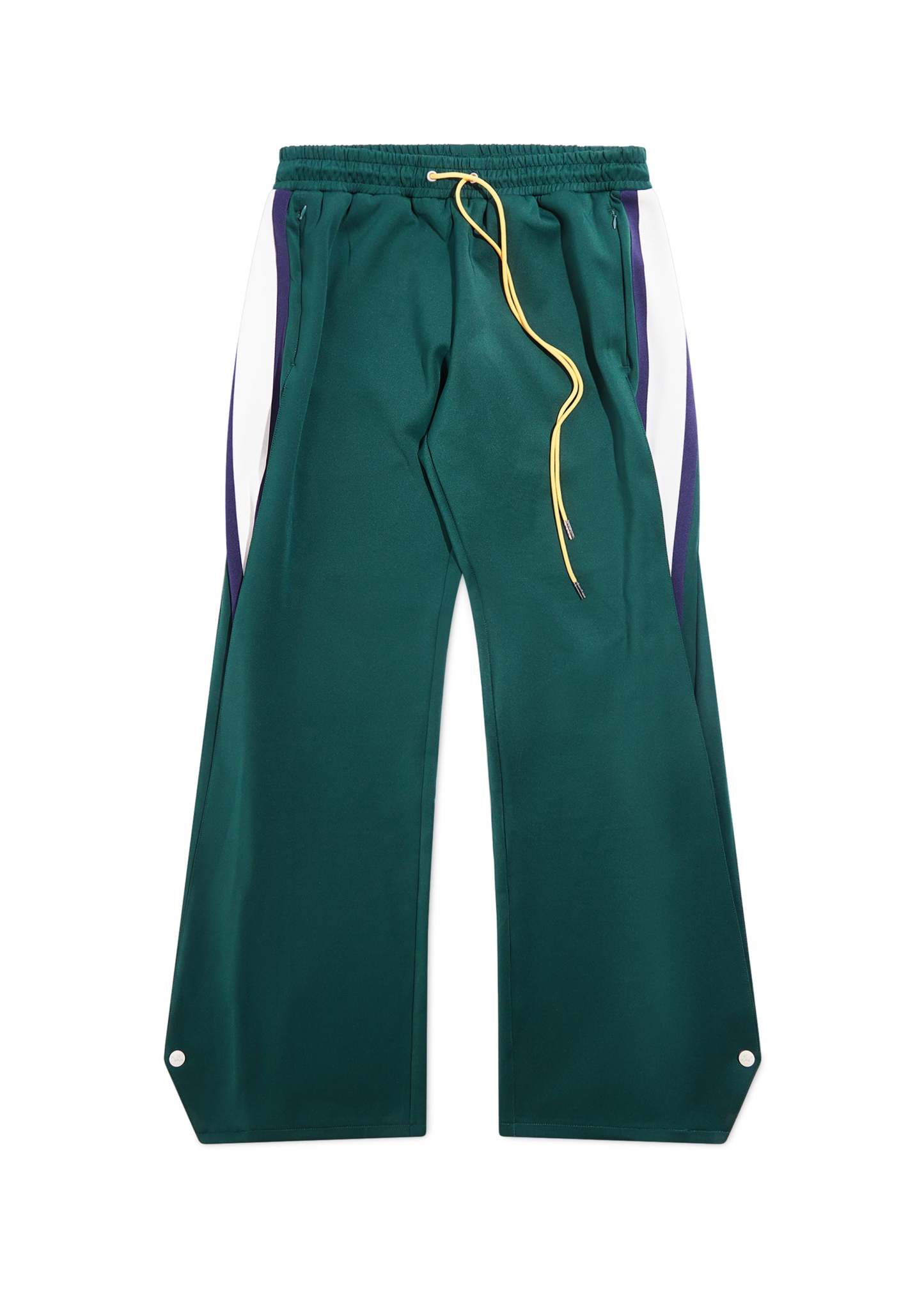 Striped Snap Pant - Hunter Green-Coordom
