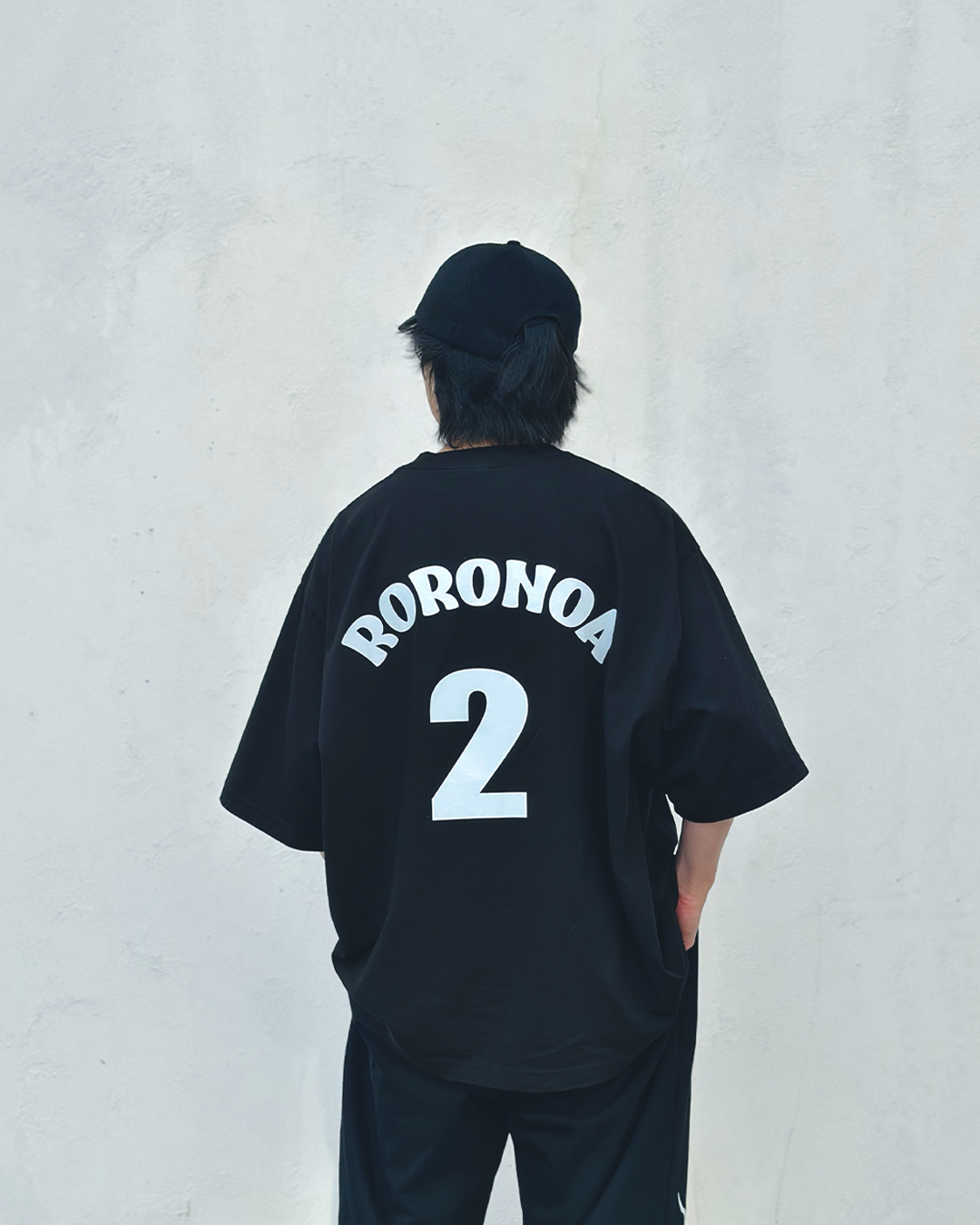 Zoro 4-Panel Black Oversized Tee-Coordom
