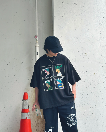 Zoro 4-Panel Black Oversized Tee-Coordom