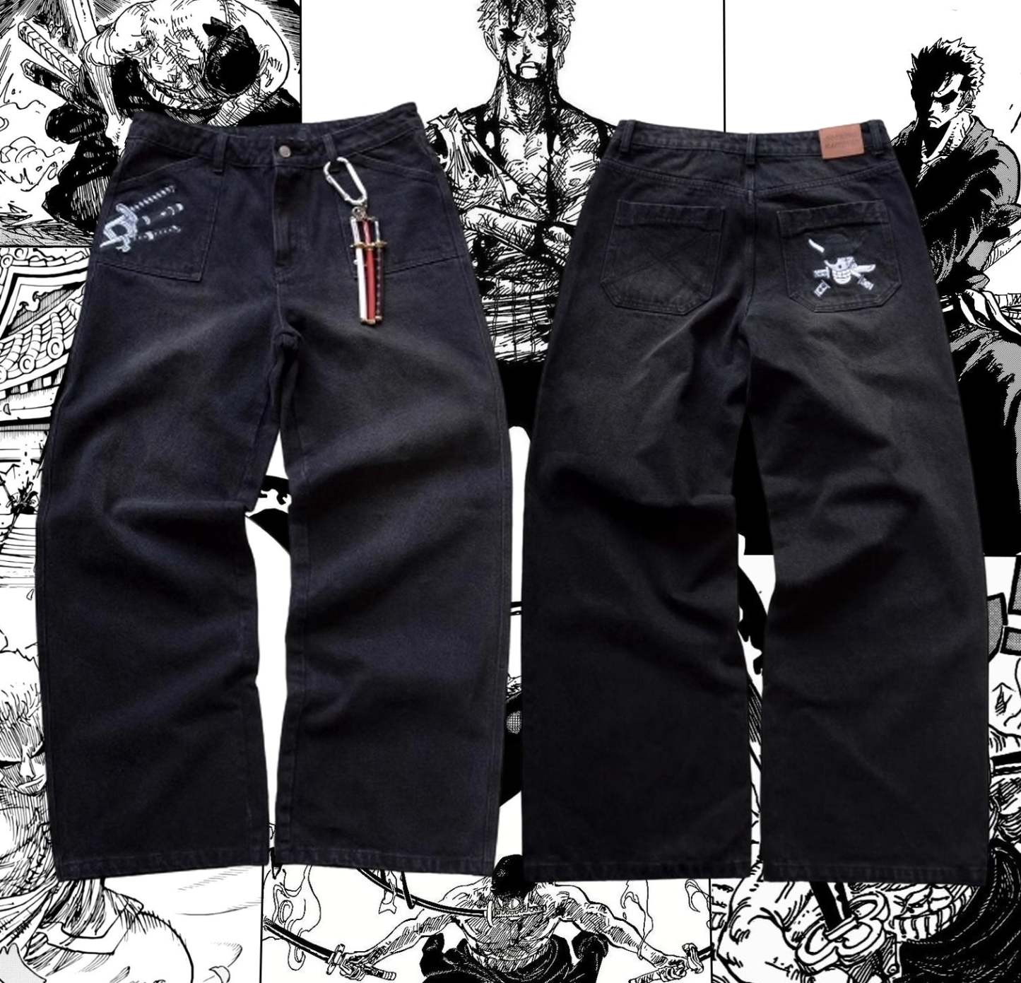 One Piece - Zoro Jeans + Gift Sword-Coordom