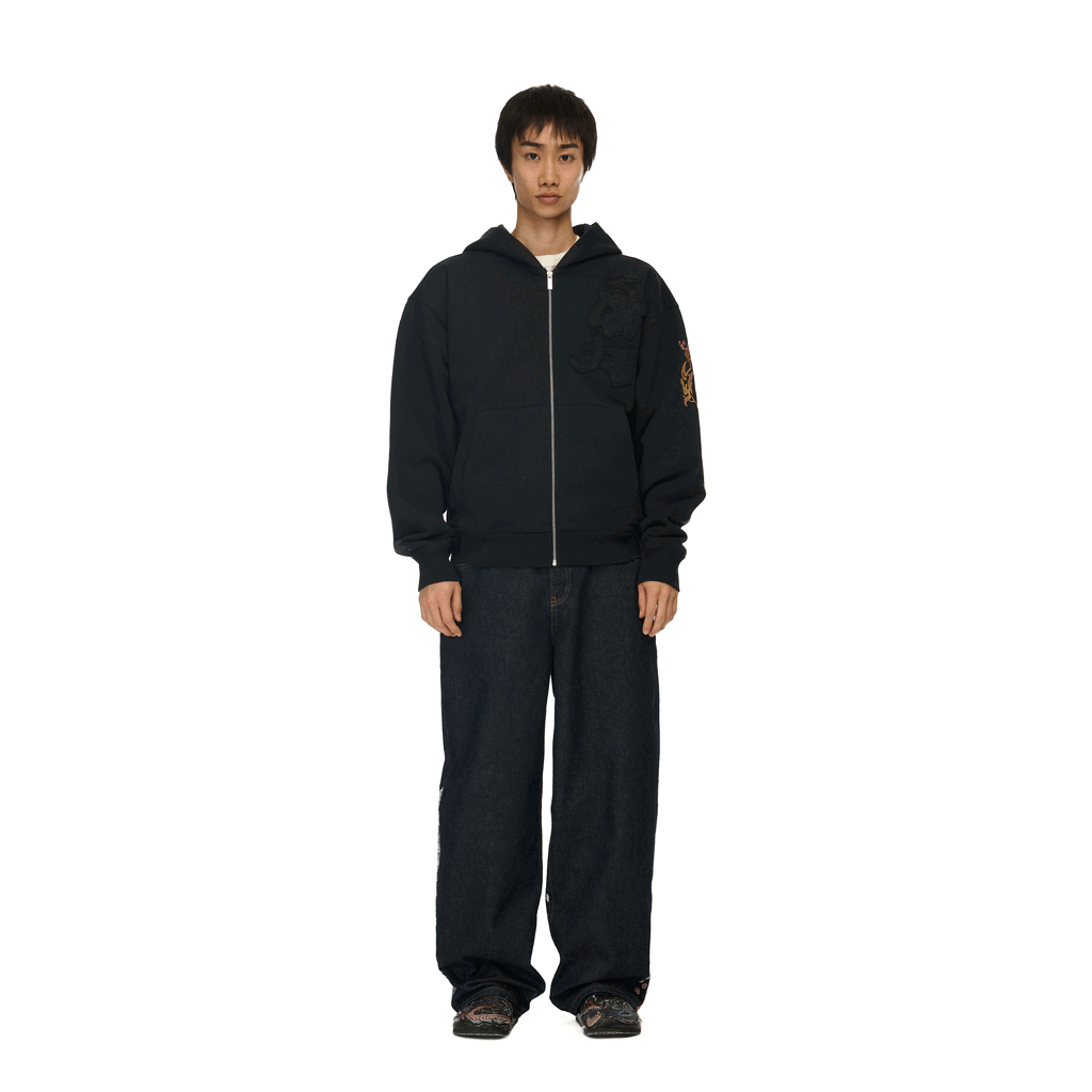 "yakuza v2" Zip Up dark grey-Coordom