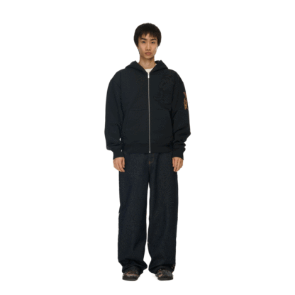 "yakuza v2" Zip Up dark grey-Coordom