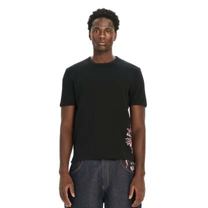 "blossom v3" ribbed T Shirt black-Coordom