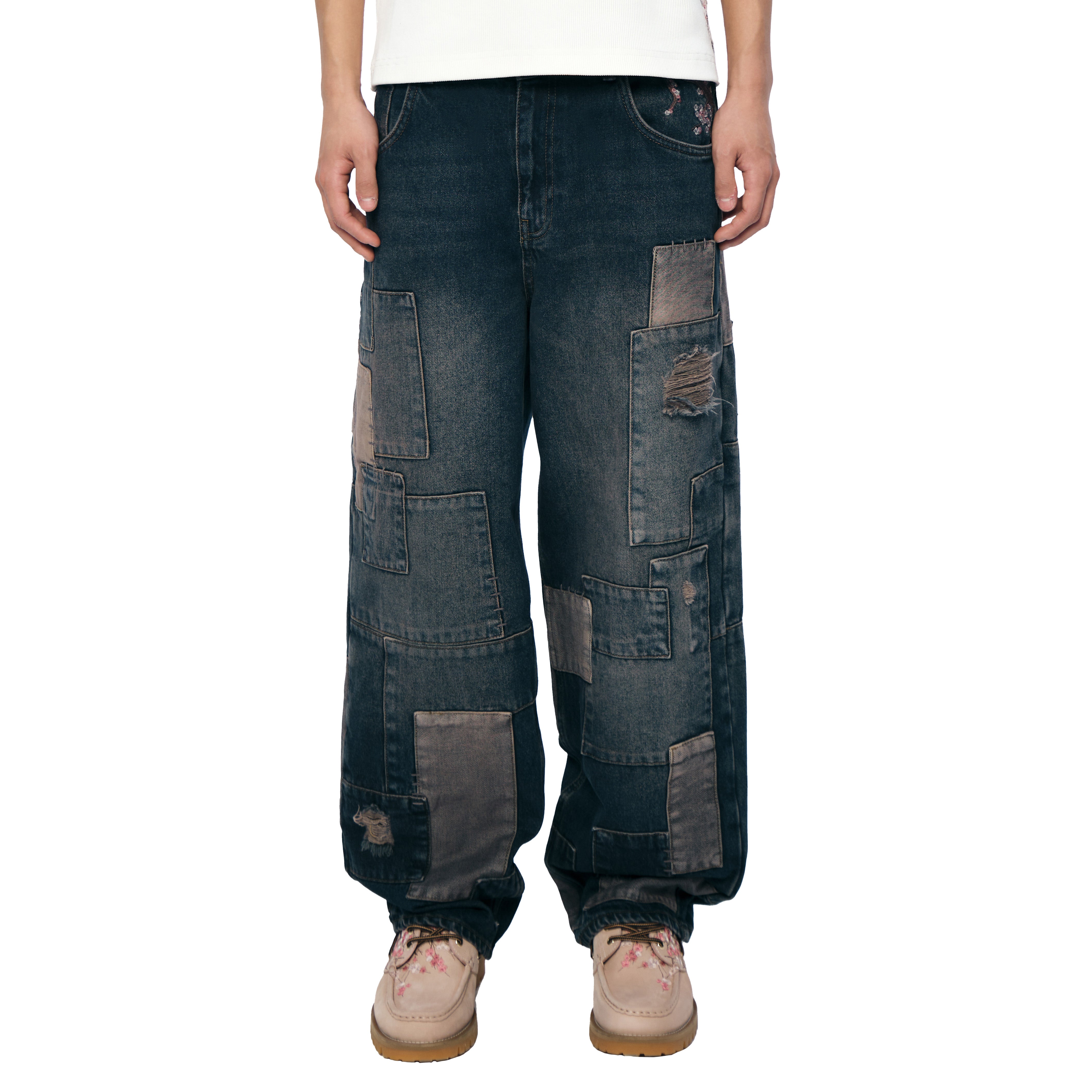 "blossom v2" patchwork Denim dark indigo-Coordom