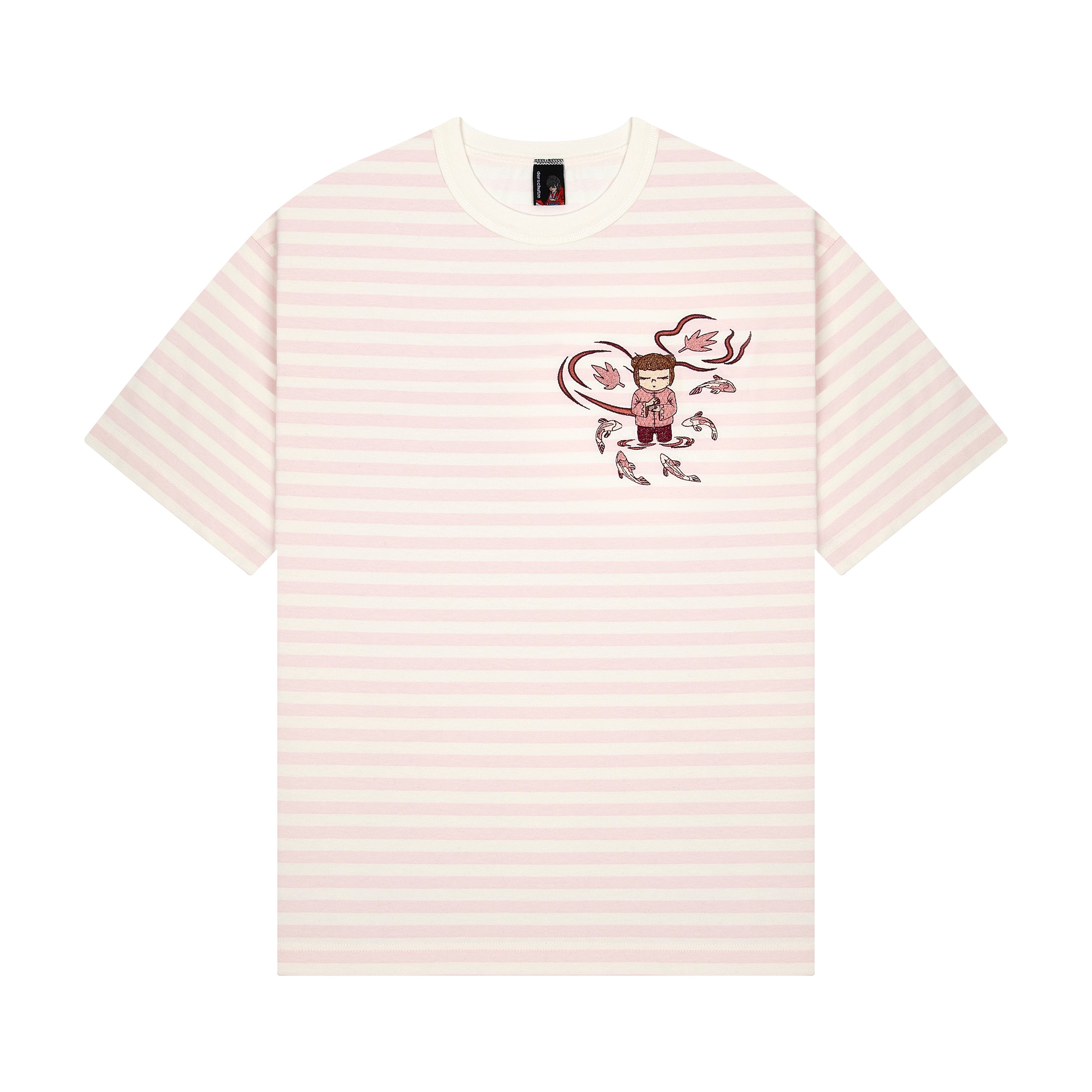 "koi" T Shirt pink striped-Coordom