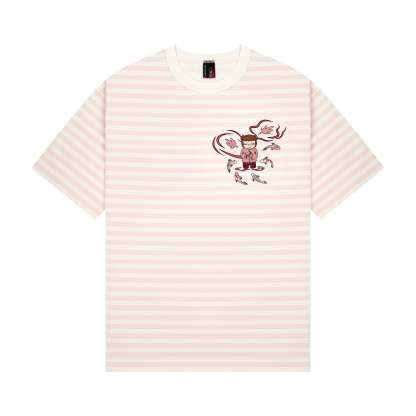 "koi" T Shirt pink striped-Coordom
