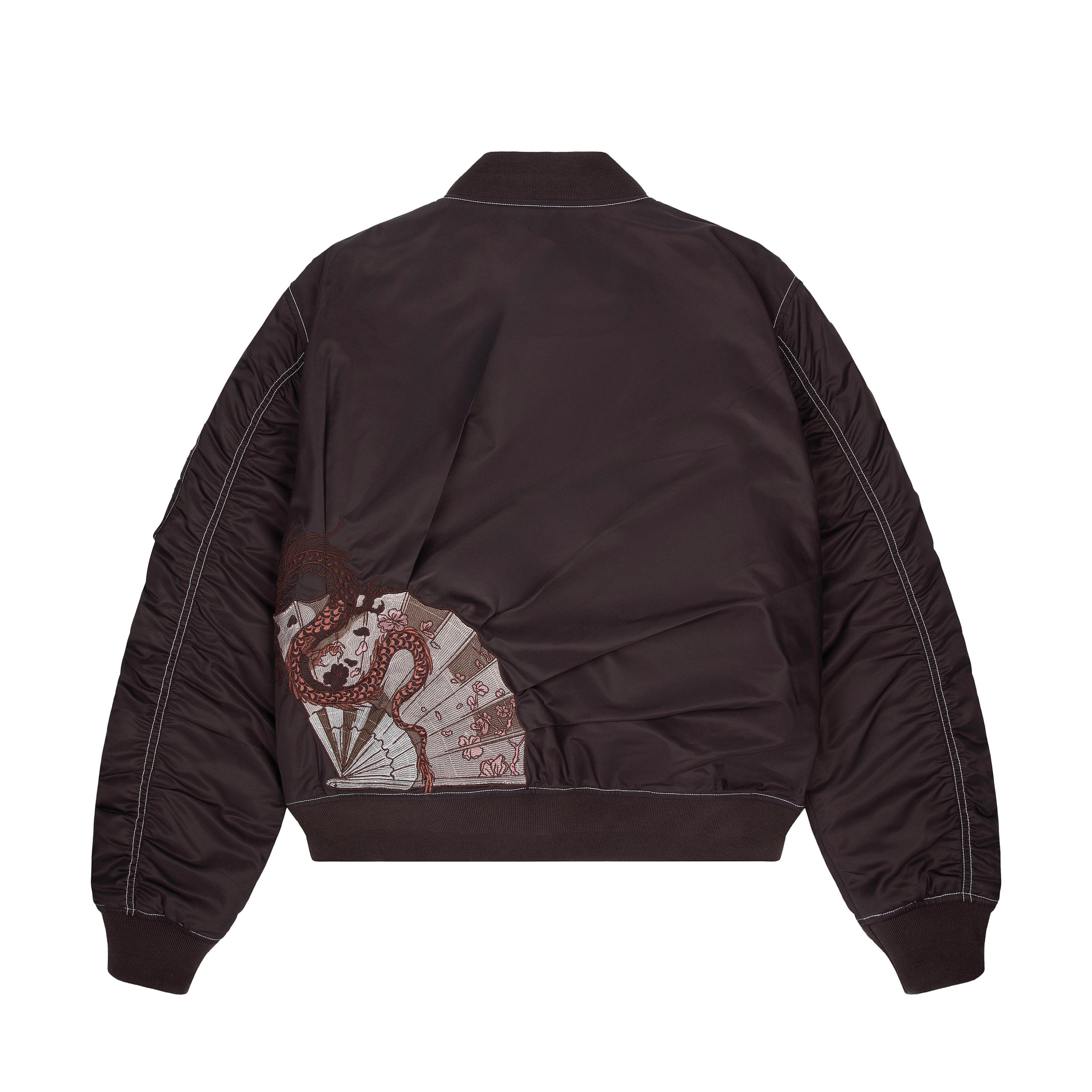 "yakuza v2" bomber Jacket deep plum-Coordom