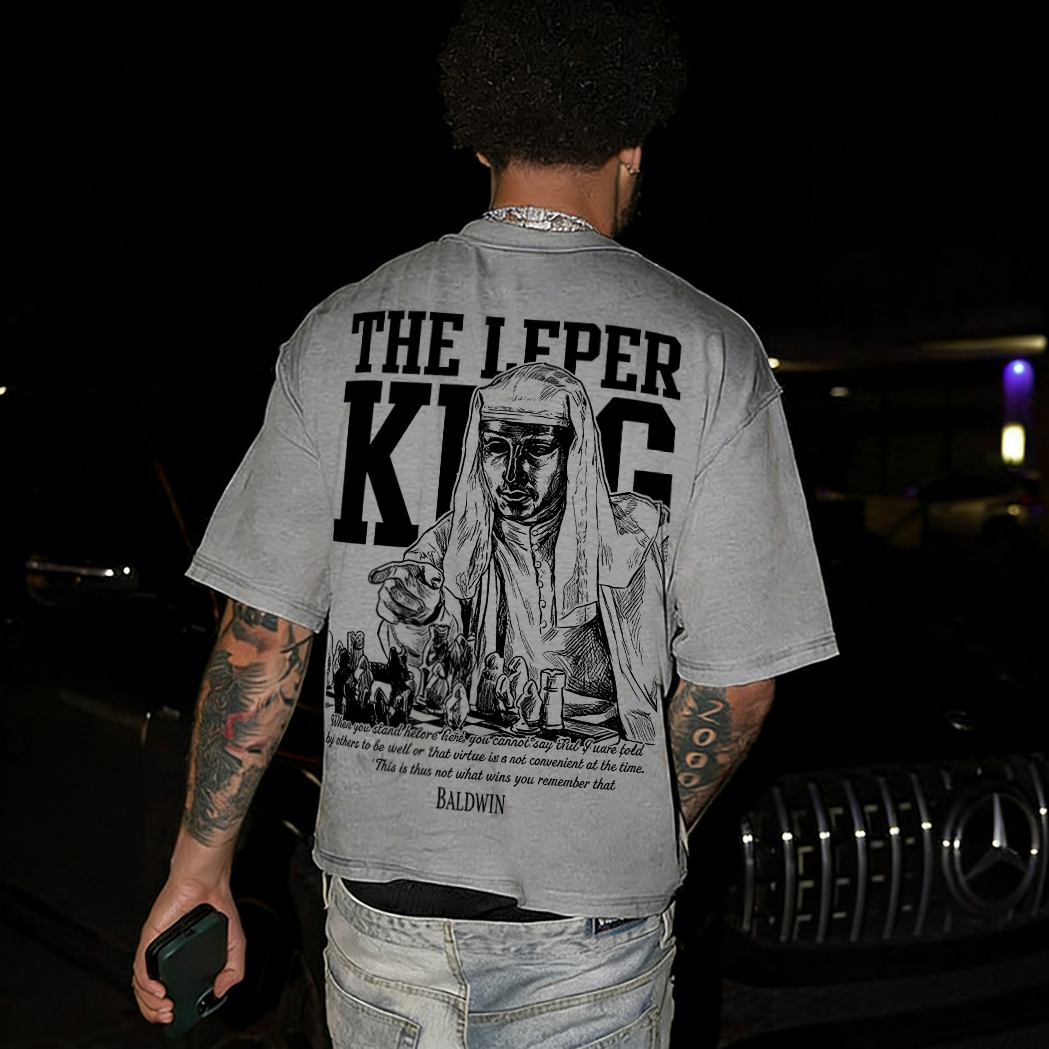 The Leper King Printed Men's Washed Tee-Coordom