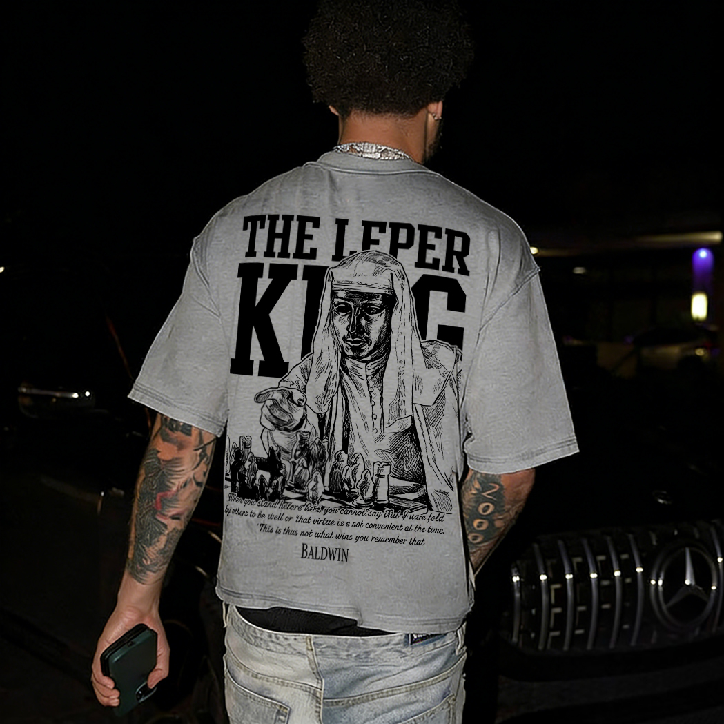 The Leper King Printed Men's Washed Tee-Coordom