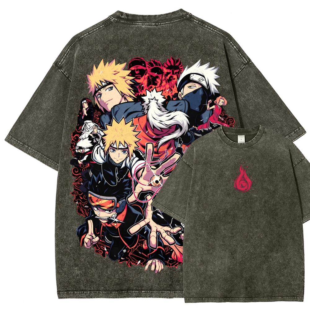 Naruto Unisex Fit Washed T-Shirt 2507030098-Coordom