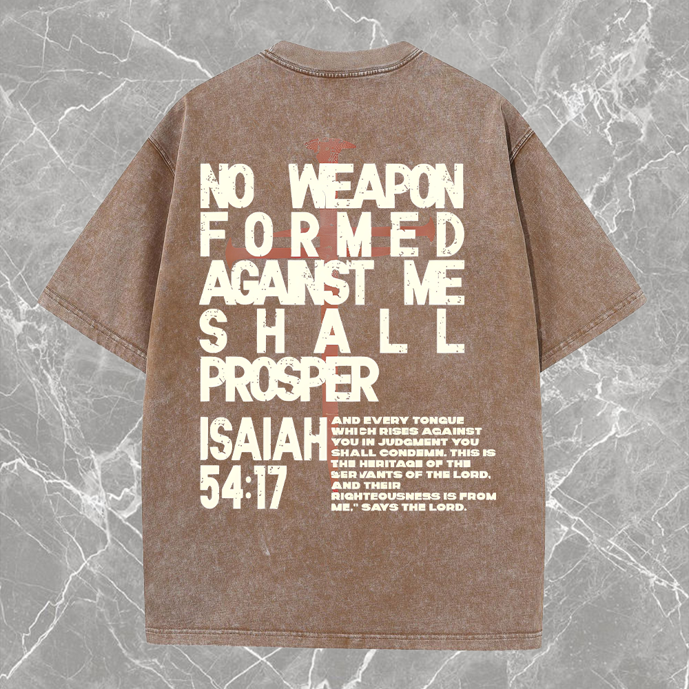 No Weapon For Men Against Me Washed T-shirt-Coordom