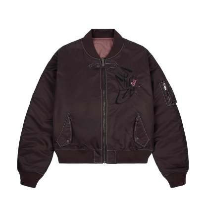"yakuza v2" bomber Jacket deep plum-Coordom