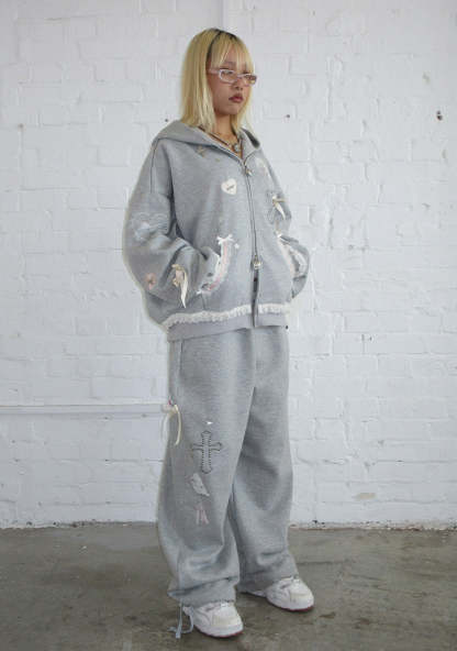 WHISPER ZIP HOODIE GREY MARL-Coordom