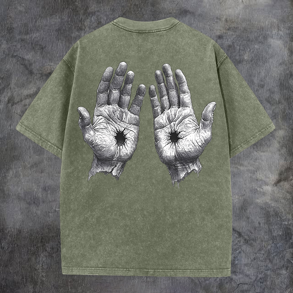 Hollow Hands Washed T-Shirt-Coordom
