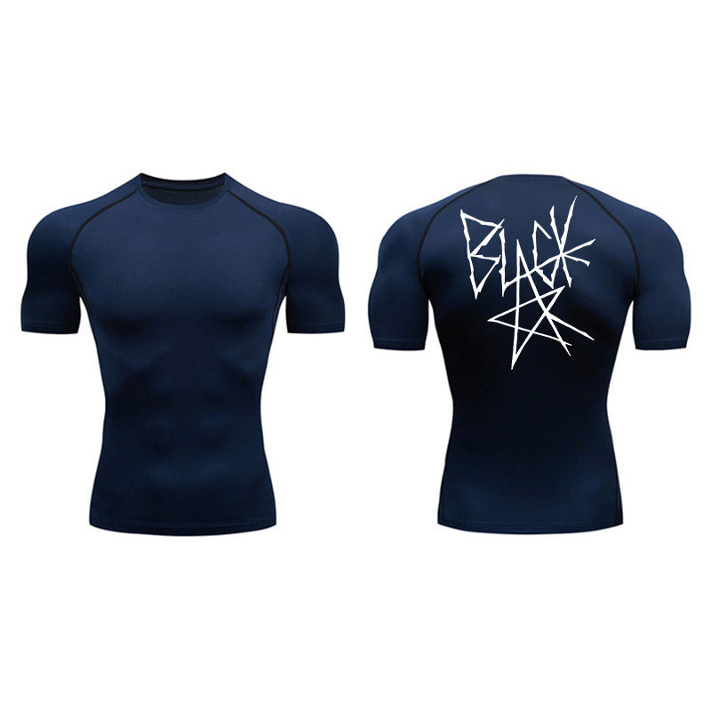 Black Star Compression T-Shirt-Coordom