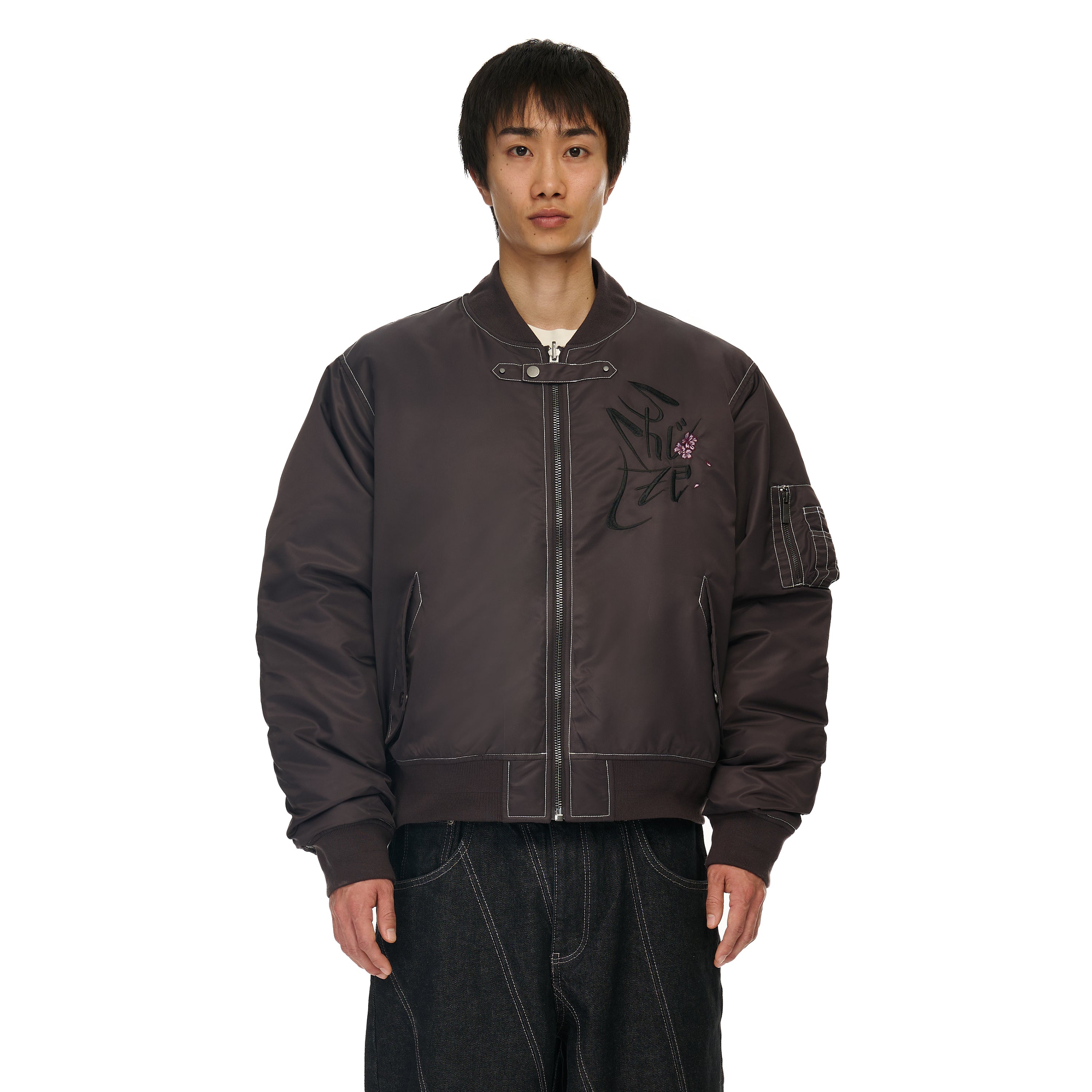 "yakuza v2" bomber Jacket deep plum-Coordom
