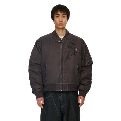 "yakuza v2" bomber Jacket deep plum-Coordom