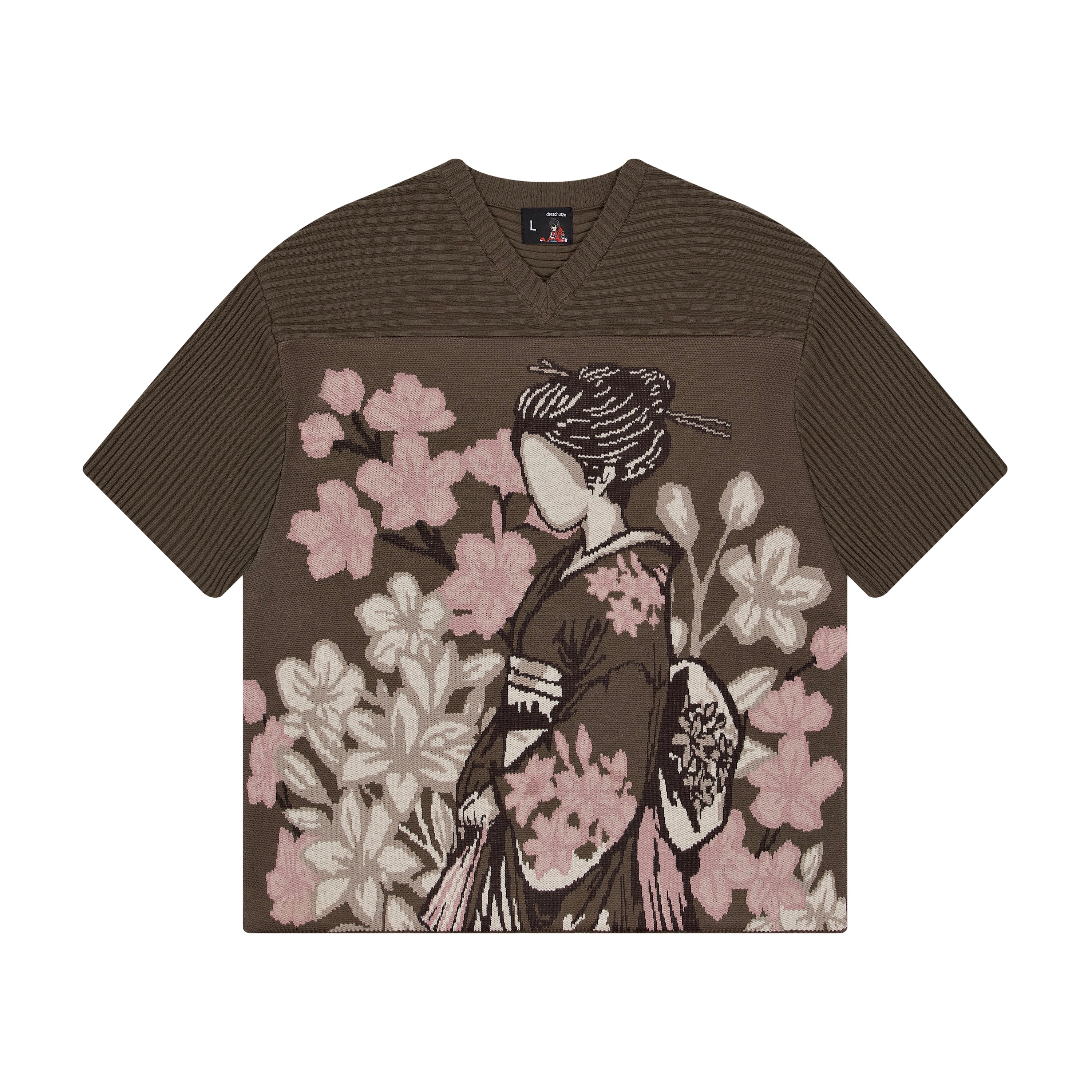 "yakuza v2" knitted Jersey khaki-Coordom
